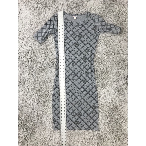LuLaRoe Woman's Square Diamond Gray Julia Dress XXS Classic work casual dress‎ - Picture 7 of 8